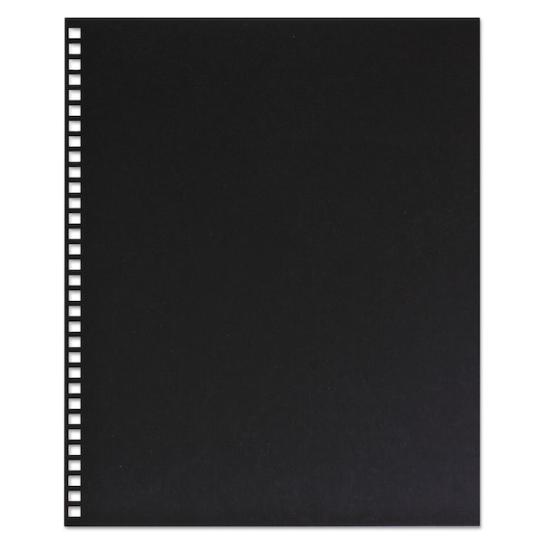Pre Punched Cover, 11x8.5, Black, PK25
